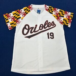Baltimore Orioles Baseball Jersey 19 Adult M White 2019 SGA NEW Maryland Flag